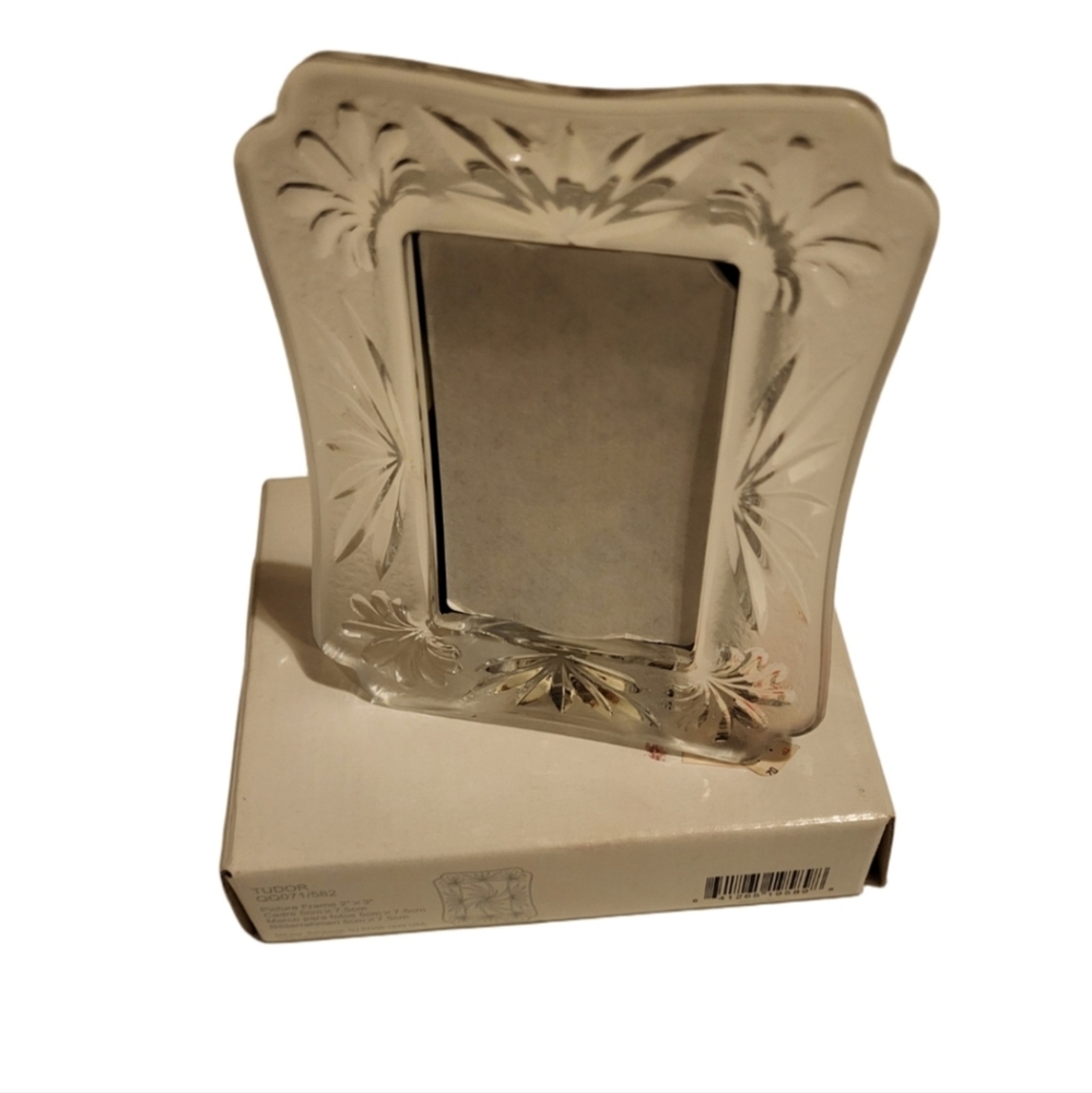 Mikasa Floral Frosted Glass Frame 2x3